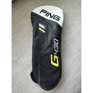 Ping G430 Driver Headcover Black White Leather Golf Club Cover 1 Wood